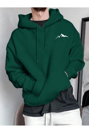 uyguntarz Unisex Minimal Dag εμπριμέ φούτερ Oversize