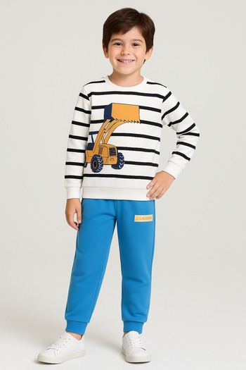 CiciTime Çocuk Modası Boys Long Sleeve Casual Bottom Top Set for Nursery and School
