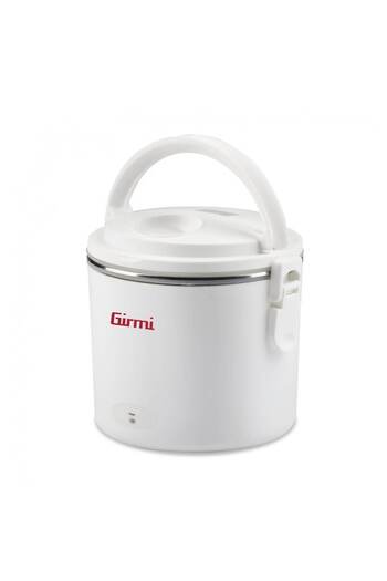 Girmi Electric Lunch Box SC02, Stainless Steel Container 0.7L, Power Supply for Home and Auto