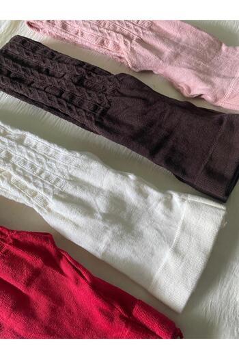 DÜVEN Pack of 4 Girls' Pantyhose (Cotton, Patterned, Wife, Winter Pantyhose)