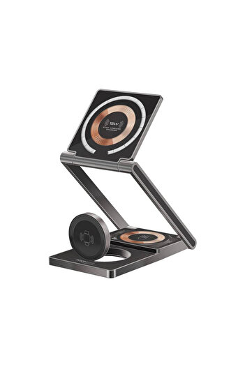 Promate Ultra-Slim Transparent Foldable 15W MagSafe Compatible Wireless Charging Station