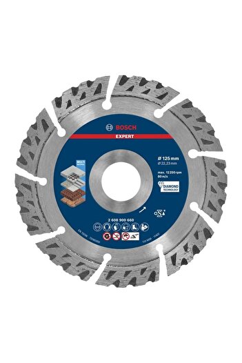 Bosch Expert Multimaterial X-Lock Diamond Cutting Disc 125 X 22.23 X 2.4 X 12 mm
