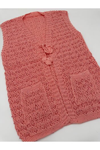 AYHANHOME Handmade Pearl Flower Embroidered Knitted Dowry Gift Women's Vest