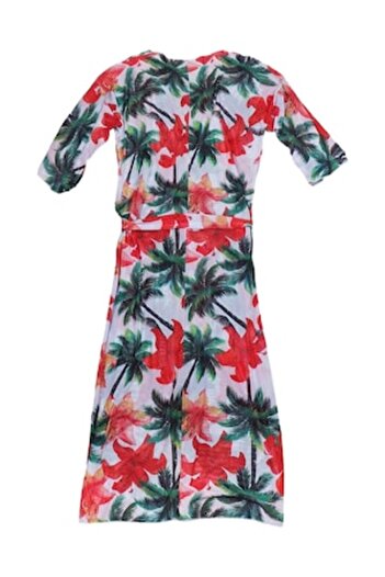 Mixbo Elegant Long Beach Robe Mixbo, Flower Vibes, Multicolor, One Size