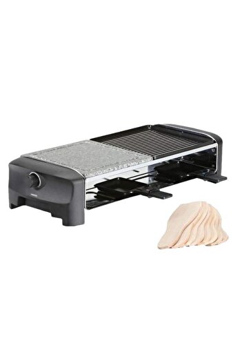 PRİNCESS Electric Grill/Raclette Plate 0116282001001, 1200 W, 42 x 21 cm, temperature 225°C (Black/