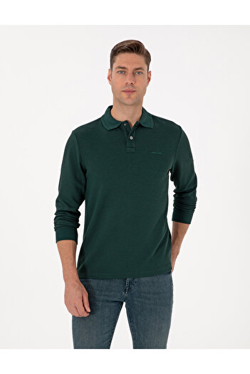 Pierre Cardin Σκούρο πράσινο φούτερ Regular Fit 50293236-VR079