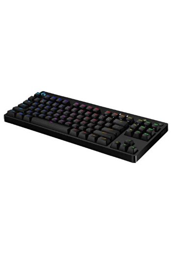 logitech Tastatură mecanică de gaming G Pro, iluminare RGB, comutator GX Blue (negru)