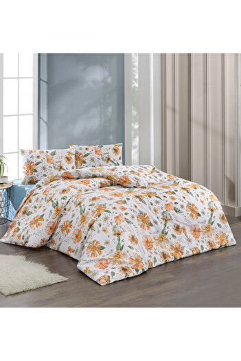 Kristal By Taç Crystal Ranforce Double Cotton Duvet Cover Set Delicate