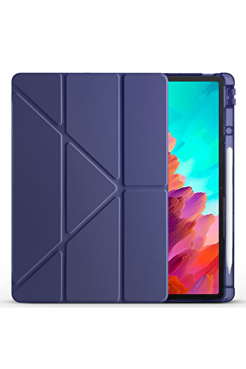 UnDePlus حافظة Lenovo Idea Tab Pro مقاس 12.7 بوصة TB-373FU ثلاثية الطي مع حجرة للقلم