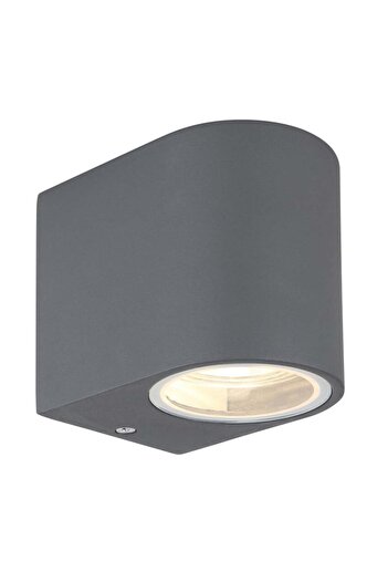 Globo Lighting Outdoor wall sconce anthracite aluminum, clear glass, 1 bulb, GU10, 34163, Globo