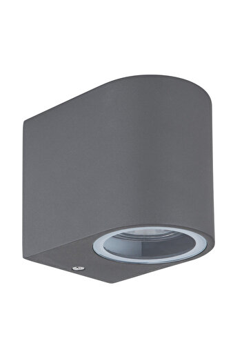 Globo Lighting Outdoor wall sconce anthracite aluminum, clear glass, 1 bulb, GU10, 34163, Globo