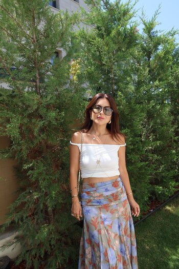 Özge Özgenç Side and Strap Gathered Blouse