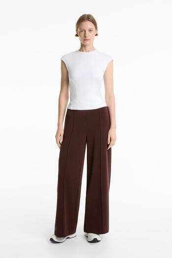 Oysho Straight-leg trousers with soft-touch modal and crease