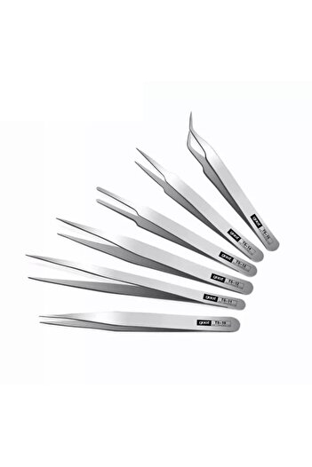 SOHO Kit for repairing smartphones, tablets, and PC components with 6 tweezers, Silver