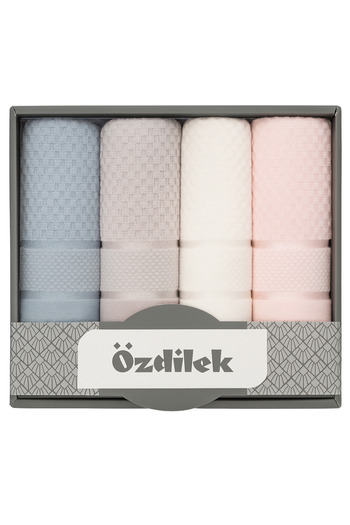Özdilek Shiny 4-Piece Boxed Hand-Face Towel