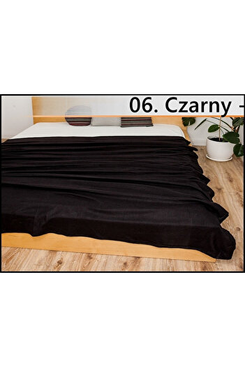 ROSSETTI Double fleece blanket, 200x220 cm, Black