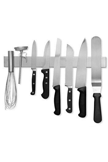 Generic 16 Inch Stainless Steel Magnetic Knife Bar with Multipurpose Use as Knife Holder, Knife Rack, Knife