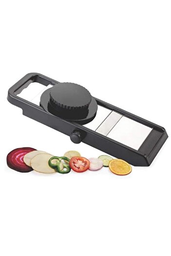 Generic Ganesh Adjustable Plastic Slicer, 1-Piece, Black/Silver