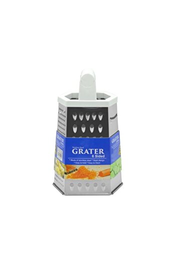 Generic Raj Stainless Steel Six Way Grater, 13.6 cm, HKG006, Vegetable Slicer , Fruits Slicer , Multiple Sl