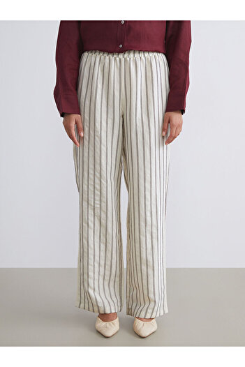 LC Waikiki Modal Blended Women's Trousers with Elastic Waist