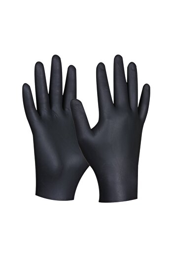 GEBOL 709631, Set of 80 Black Nitrile Ultra Strong protective gloves, made of nitrile, superior quality