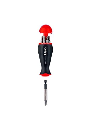 FELO Screwdriver with magazine and bitholder, Felo, 8 bits + adapter