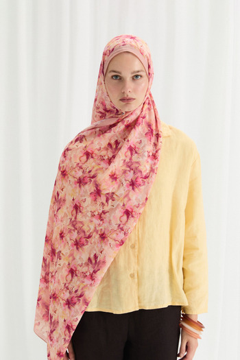 CAMELLİA Olivia Kraş Shawl - Peach