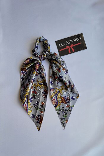 LO ADORO Scarf Rubber Buckle Satin Women's Bun Buckle Bag Neck Scarf Bandana Bagel Scarf Comes Off Rubber
