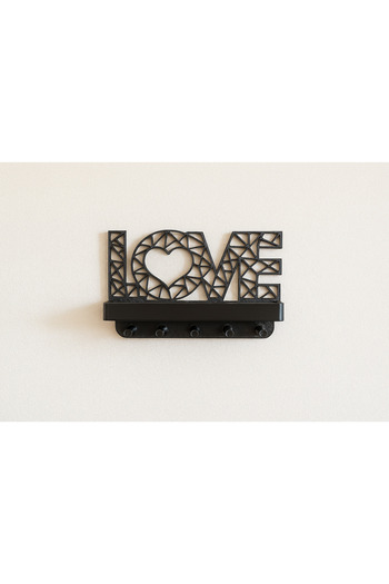 LalezarHome Love Written Keychain and Jewelry Hanger |   Wall Mounted Stylish Organizer |   Modern Design