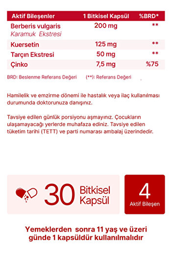 anocin Berberin Complex ( Quercetin+Zinc ) Karamuk Berberis Vulgaris