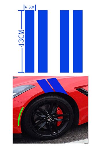 Dijitonline 2 bucăți autocolant dublu pentru aripă 43x13cm