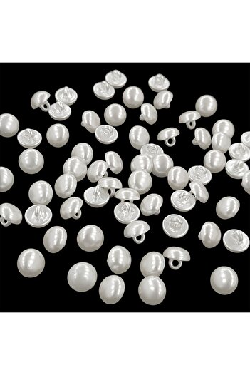 hobimon Imported Half Pearl Button 12 Mm - Pearlescent White Pearl Button (25 Pieces)