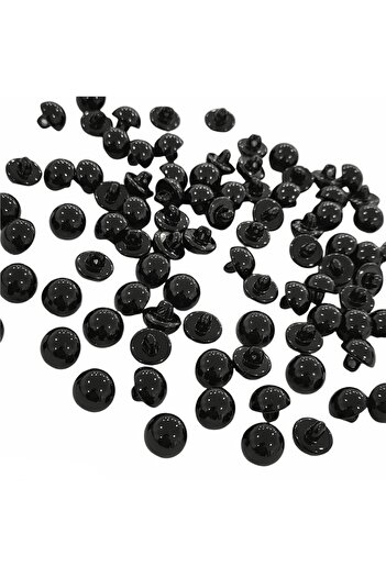 hobimon Imported Half Pearl Button 12 mm - Black Pearl Button (10 Pieces)