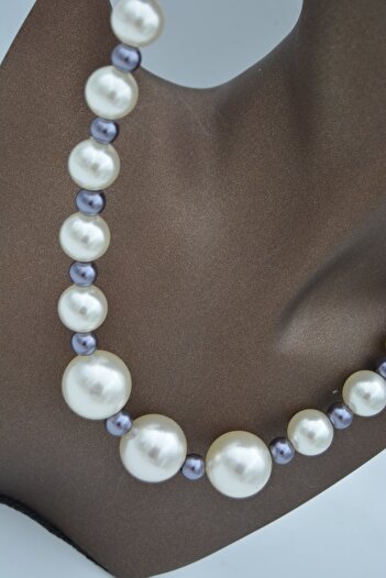Stoneage Glass Pearl Finished Necklace