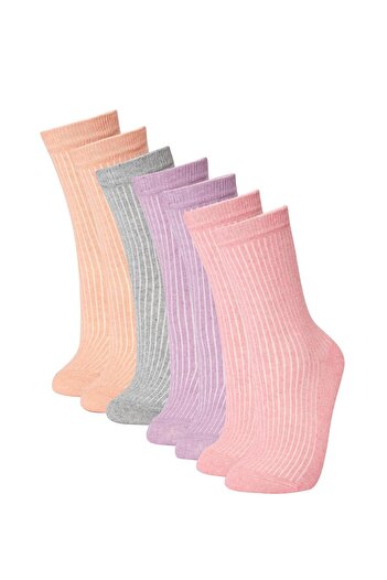 DeFacto Women's Cotton 7-Piece Long Socks