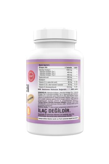 NCS Vitamin D3 K2 2O ml Collagen Collagen Type 1-2-3 Hyaluronic Acid Glutathione 180 Tablets