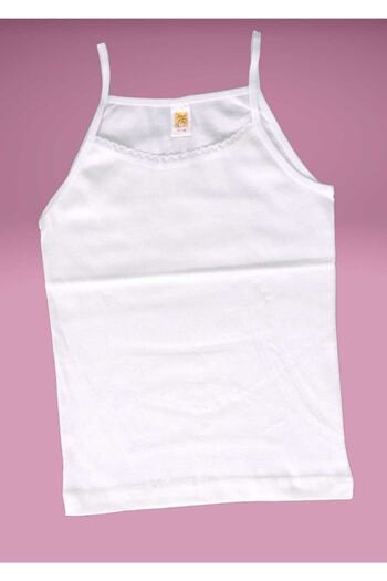FAAL 100% Cotton,(6 Pack) P.ribana Children's Lace Thin Strap Tank Top