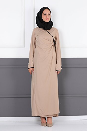 miss ledonna Side Tie Prayer Dress Mink 3000Ldn