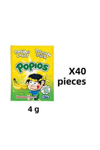 Hleks Poping Candy Popios 40 Pieces 4 Gr Banana