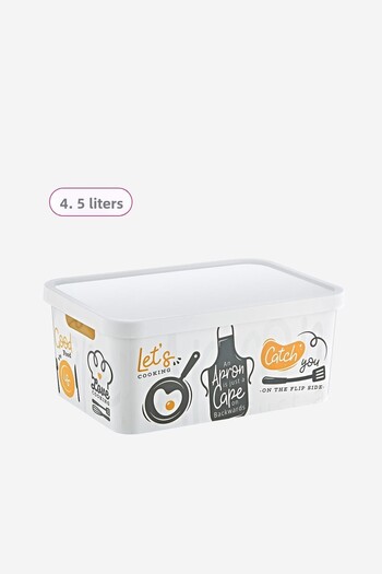 Smartware Stafi Patterned Multi-Purpose Box with Lid 4.5 lt