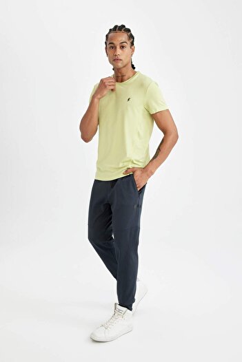 DeFacto DeFactoFit Sporcu İnce Jogger Eşofman Altı Slim Fit Dar Kesim Skuba Dalgıç Kumaş Beli Bağcıklı Lasti