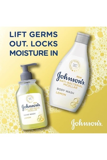 Johnson & Johnson Johnson's Anti-Bacterial Micellar Handwash Lemon 300 ml Germ Protection with Refreshing Mint Care