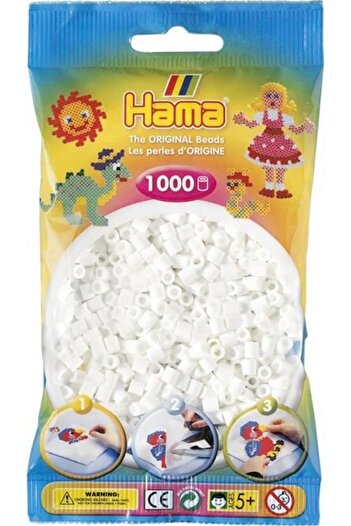 Hama 1000'lik Midi Boncuk - Beyaz