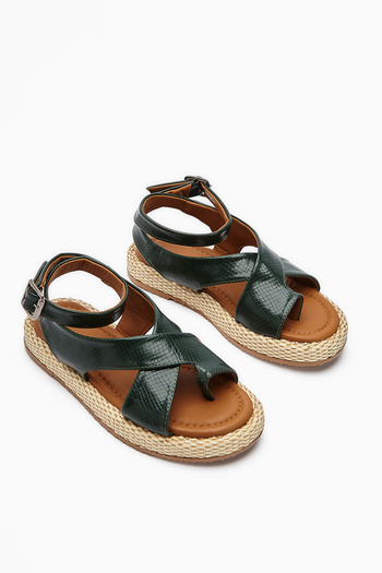 Limoya Kani Khaki Flip Flops Women's Sandals
