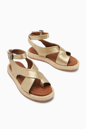 Limoya Kani Gold Flip Flops Women's Sandals