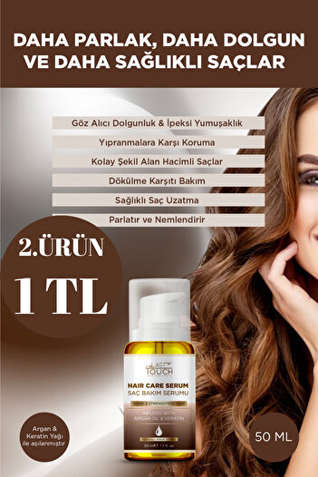 LAST TOUCH Dökülme Karşıtı ve Onarıcı Mucizevi Saç Bakım Serumu 50 ML ( Keratin ve Argan Yağı )