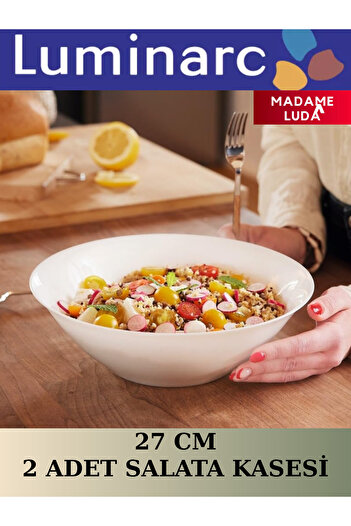 Luminarc Diwali-Carine-27 Cm-2 Units-(Bowl for Salata-Manti-Makarna-Fruit)-Services-Mademe Luda Stores.