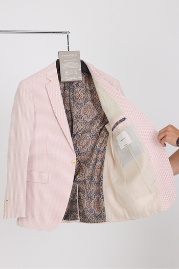 Frappoli Vrd Men's Light Cream Slim Fit Slim Fit Mono Collar Sports Blazer Jacket