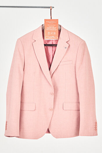 Frappoli Arunte Men's Skin Powder Mono Collar Slim Fit Blazer (Large Size - Oversize)