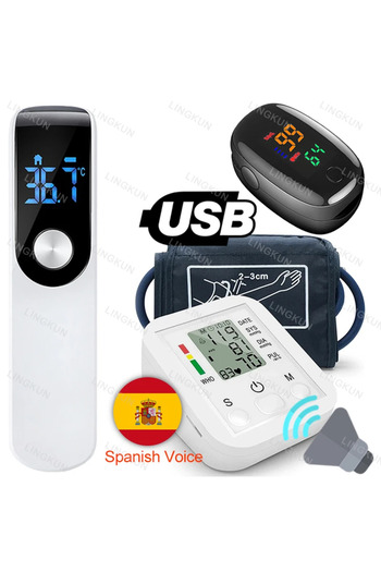 Choice Spanish Voice Set 9 Spanish Voice Arm Automatic Blood Pressure Monitor BP Sphygmomanometer Pressure